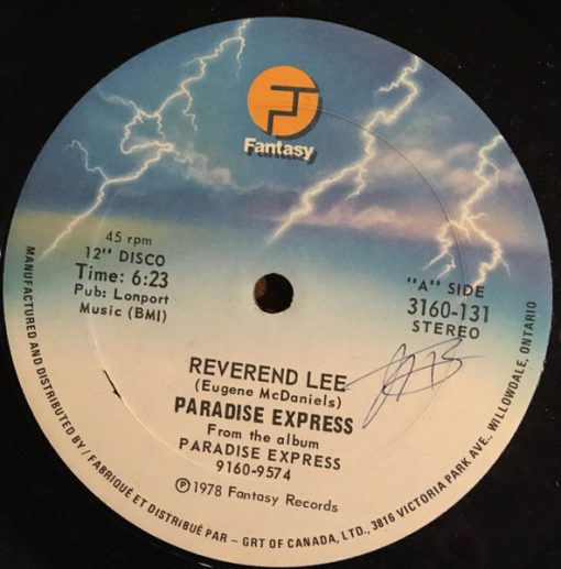 Paradise Express - Reverend Lee - Star In My Life (12", Maxi) (Mint (M))