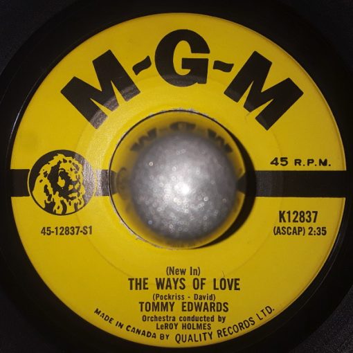 Tommy Edwards - The Ways Of Love / Honestly And Truly (7") (Very Good Plus (VG+))