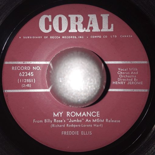 Freddie Ellis - My Romance (7", Single) (Very Good Plus (VG+))