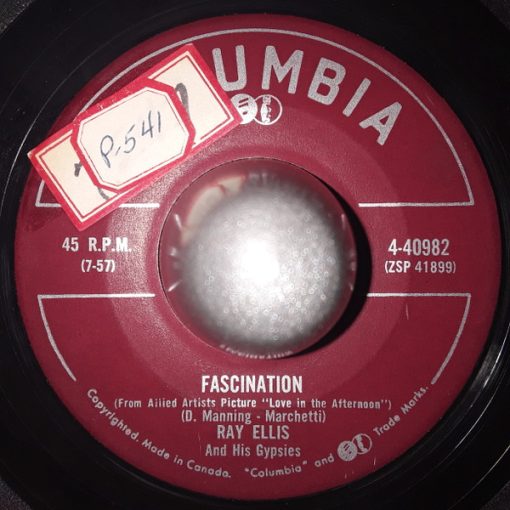 Ray Ellis And His Gypsies - Fascination (7") (Near Mint (NM or M-))