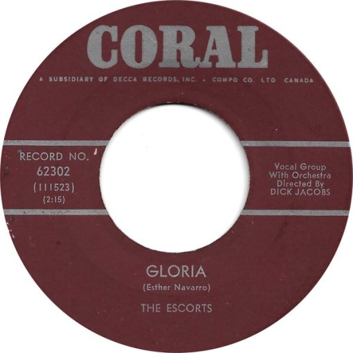 The Escorts (10) - Gloria / Seven Wonders Of The World (7", Single) (Very Good Plus (VG+))