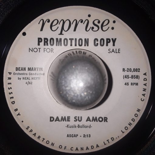 Dean Martin - Dame Su Amor / Baby-O (7", Promo) (Very Good Plus (VG+))