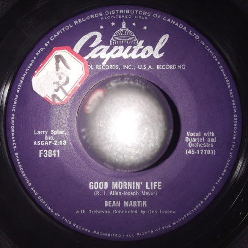 Dean Martin - Good Mornin' Life (7", Single) (Very Good Plus (VG+))