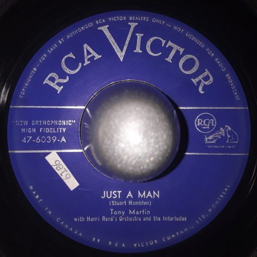 Tony Martin (3) With Henri René And His Orchestra and The Interludes - Just A Man / Do, Do, Do (7", Single) (Very Good Plus (VG+))