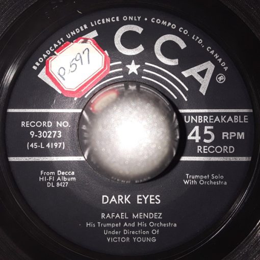 Rafael Mendez - Dark Eyes / Valse Bluette  (7") (Very Good Plus (VG+))