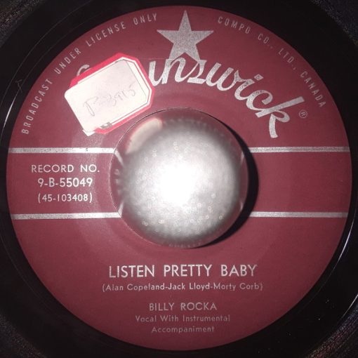 Billy Rocka - Listen Pretty Baby / I'm Gonna Sit Right Down And Cry Over You (7", Single) (Very Good Plus (VG+))