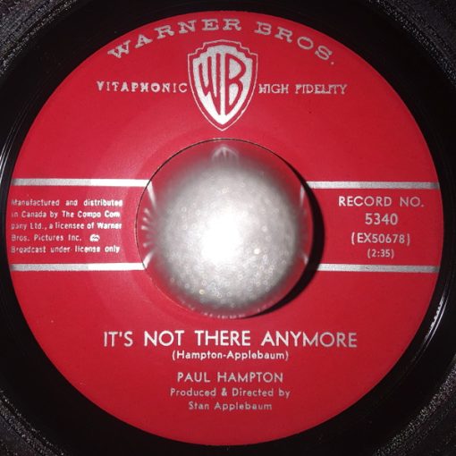 Paul Hampton - It's Not There Anymore / A Chance To Belong (7") (Very Good Plus (VG+))