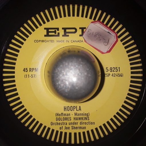 Dolores Hawkins - Hoopla / My Wonderful Lover (7", Single) (Very Good Plus (VG+))