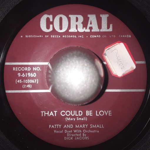 Patty Small (2) And Mary Small - That Could Be Love / One Five-Seven Singles (7") (Very Good Plus (VG+))