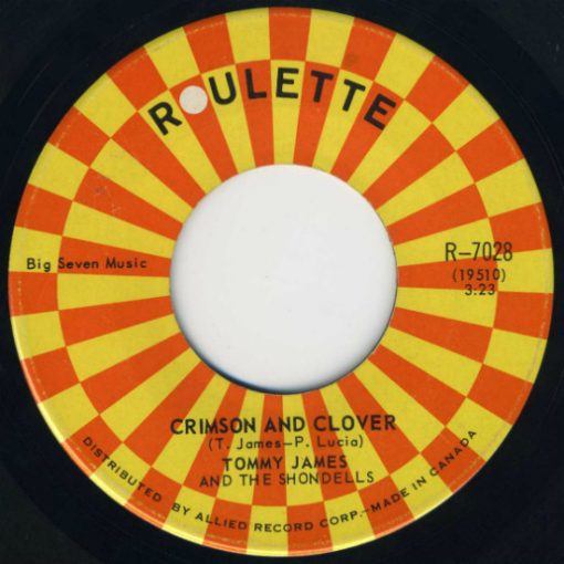 Tommy James & The Shondells - Crimson And Clover / Some Kind Of Love (7", Single) (Near Mint (NM or M-))