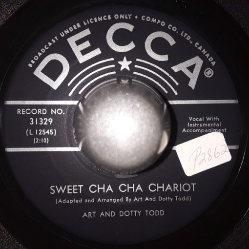 Art And Dotty Todd - Sweet Cha Cha Chariot (7", Single) (Very Good Plus (VG+))