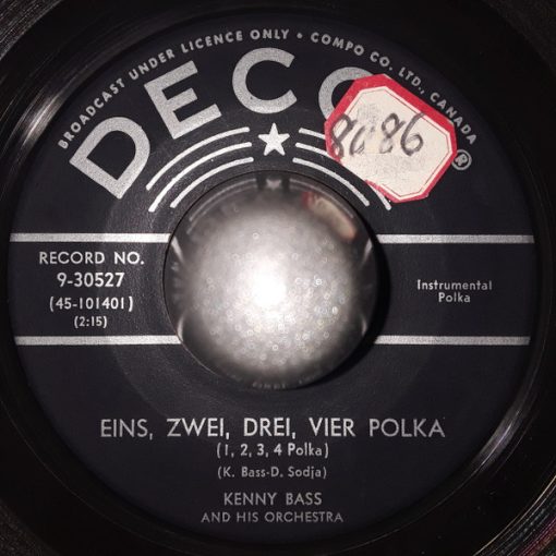 Kenny Bass And His Orchestra - Eins, Zwei, Drei, Vier Polka / My Polka Lovin' Gal (7", Single) (Very Good Plus (VG+))