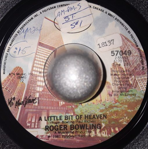 Roger Bowling - A Little Bit Of Heaven / She Can't Break It To Her Heart (7") (Very Good Plus (VG+))