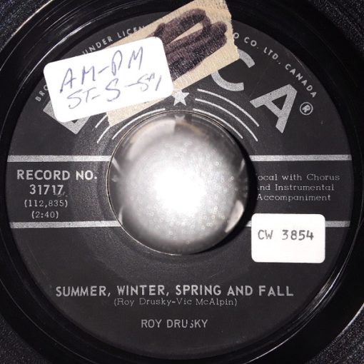 Roy Drusky - Summer, Winter, Spring And Fall / Almost Can't (7", Single) (Very Good (VG))