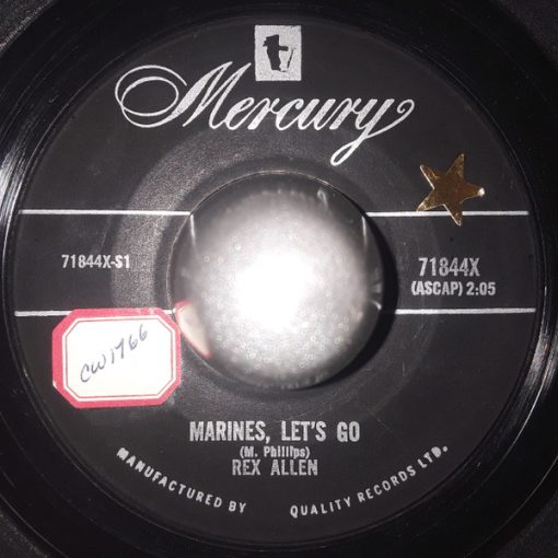 Rex Allen - Marines, Let's Go / Heartaches Of A Fool (7") (Very Good Plus (VG+))