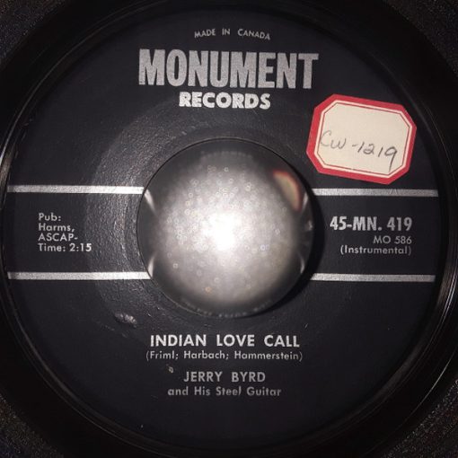 Jerry Byrd - Indian Love Call (7", Single) (Near Mint (NM or M-))