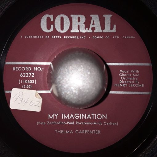 Thelma Carpenter - My Imagination (7", Single) (Very Good Plus (VG+))