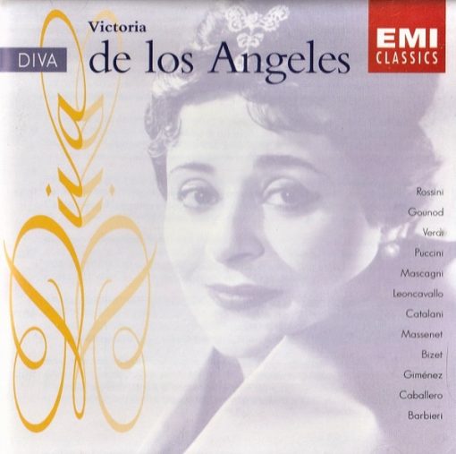 Victoria De Los Angeles – Gioacchino Rossini • Charles Gounod • Giuseppe Verdi • Giacomo Puccini • Pietro Mascagni • Ruggiero Leoncavallo • Alfredo Catalani • Jules Massenet • Georges Bizet • Gerónimo Giménez • Manuel Fernández Caballero • Francisco Asenj - Diva (CD, Comp, Mono, RM) (Near Mint (NM or M-))