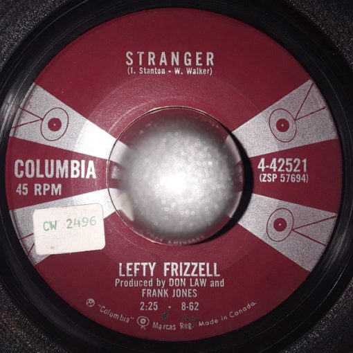 Lefty Frizzell - Stranger (7", Single) (Very Good Plus (VG+))