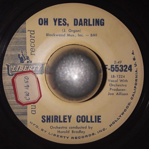 Shirley Collie - Oh Yes, Darling / Dime A Dozen (7", Promo, aud) (Very Good (VG))