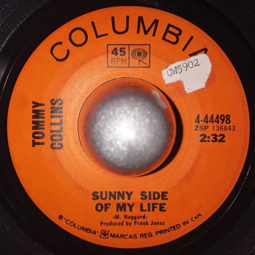 Tommy Collins - Sunny Side Of My Life / He's Gonna Have To Catch Me First (7") (Very Good Plus (VG+))