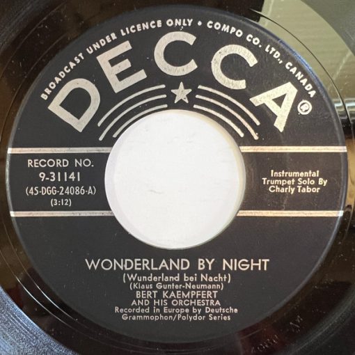 Bert Kaempfert & His Orchestra - Wonderland By Night = Wunderland Bei Nacht (7", Single) (Near Mint (NM or M-))