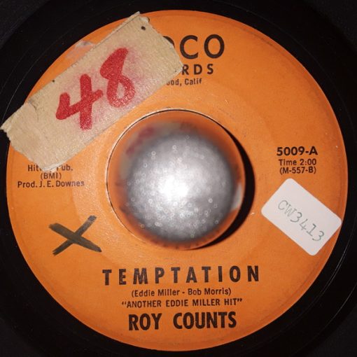 Roy Counts - Temptation / Blue Angel (7", Single) (Very Good Plus (VG+))