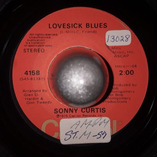 Sonny Curtis - Lovesick Blues (7") (Very Good Plus (VG+))