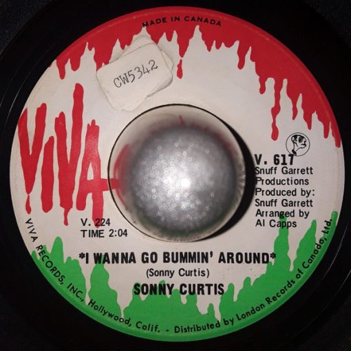 Sonny Curtis - I Wanna Go Bummin' Around (7", Single) (Very Good Plus (VG+))