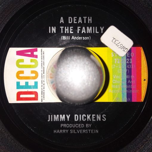 Little Jimmy Dickens - A Death In The Family / Times Are Gonna Get Better (7") (Very Good Plus (VG+))