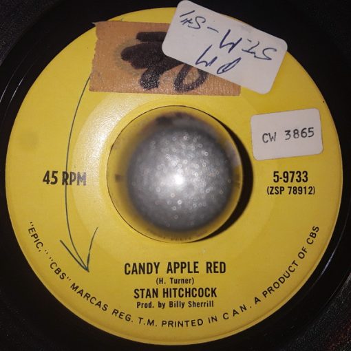 Stan Hitchcock - Candy Apple Red / Lonely Wine (7", Single) (Very Good (VG))