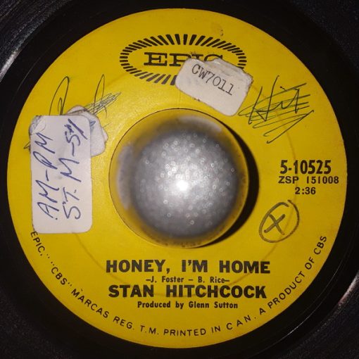 Stan Hitchcock - Honey, I'm Home (7") (Very Good (VG))