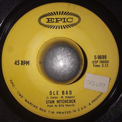 Stan Hitchcock - Ole Bad (7") (Very Good (VG))