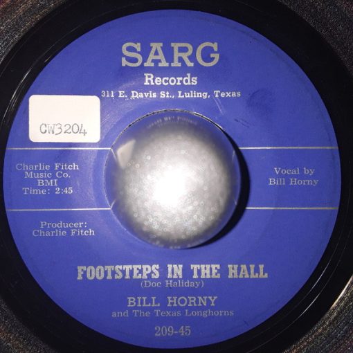 Bill Horny - Footsteps In The Hall (7") (Very Good Plus (VG+))