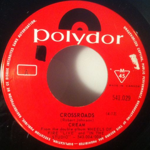 Cream (2) - Crossroads / Passing The Time (7", Single, Mono) (Near Mint (NM or M-))