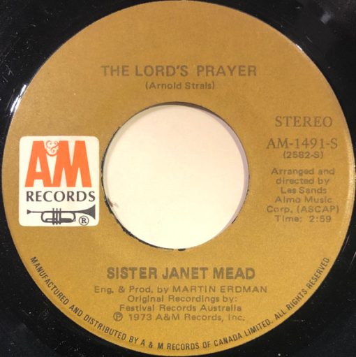 Sister Janet Mead - The Lord's Prayer (7", Single) (Very Good Plus (VG+))