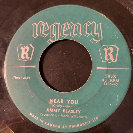 Jimmy Beasley - Near You / I'm So Blue (7", Single) (Near Mint (NM or M-))