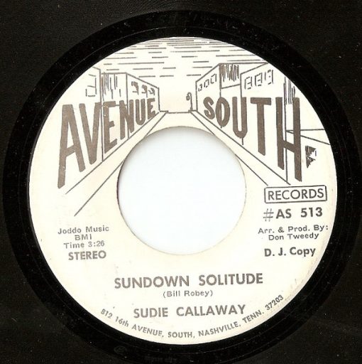 Sudie Callaway - Sundown Solitude (7", Mono, Promo) (Very Good Plus (VG+))