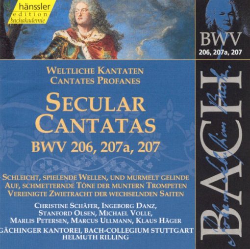 Johann Sebastian Bach / Christine Schäfer, Ingeborg Danz, Stanford Olsen, Michael Volle, Marlis Petersen, Marcus Ullmann, Klaus Häger, Gächinger Kantorei Stuttgart, Bachcollegium Stuttgart, Helmuth Rilling - Secular Cantatas BWV 206, 207a, 207 (CD, Album) (Near Mint (NM or M-))