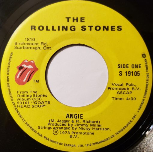 The Rolling Stones - Angie (7", Single, RP) (Near Mint (NM or M-))