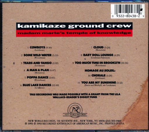 Kamikaze Ground Crew - Madam Marie's Temple Of Knowledge (CD, Album) (Near Mint (NM or M-)) - Image 2