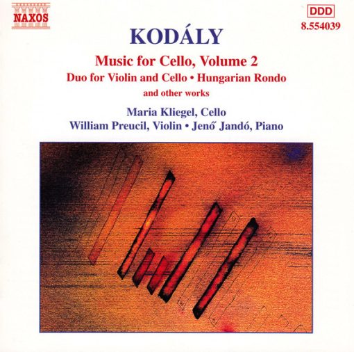 Zoltán Kodály, Maria Kliegel, William Preucil • Jenö Jandó - Music For Cello, Volume 2 (Duo For Violin And Cello • Hungarian Rondo And Other Works) (CD, Album) (Near Mint (NM or M-))