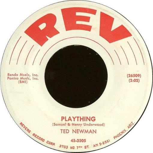 Ted Newman - Plaything (7", Single, Styrene) (Near Mint (NM or M-))