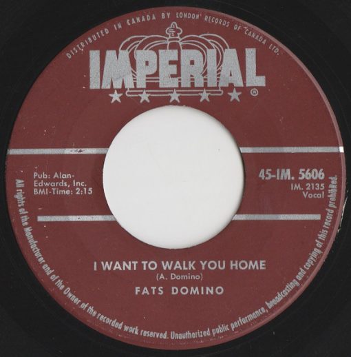 Fats Domino - I Want To Walk You Home (7", Single) (Near Mint (NM or M-))