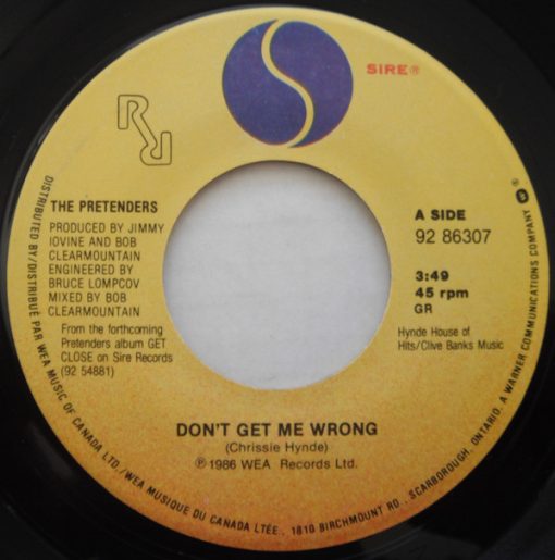 The Pretenders - Don't Get Me Wrong (7", Single) (Near Mint (NM or M-))