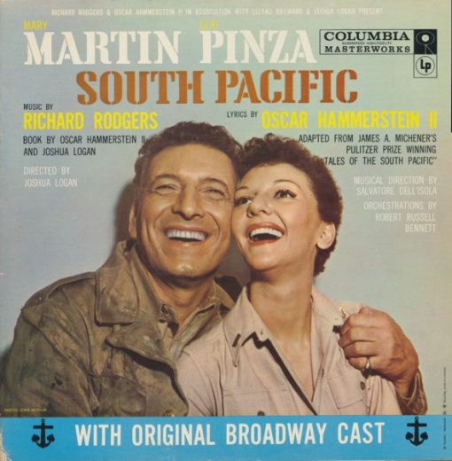 Mary Martin, Ezio Pinza, Rodgers & Hammerstein With "South Pacific" Original Broadway Cast - South Pacific (LP, Album, RE, Gat) (Mint (M))