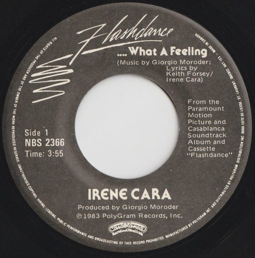 Irene Cara - Flashdance... What A Feeling (7", Single) (Near Mint (NM or M-))