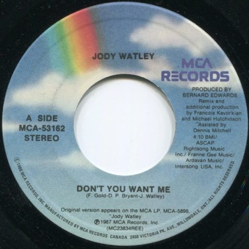 Jody Watley - Don't You Want Me (7", Single) (Near Mint (NM or M-))