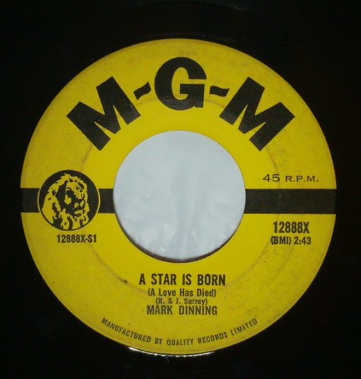 Mark Dinning - A Star Is Born (A Love Has Died) (7", Single, Promo) (Near Mint (NM or M-))