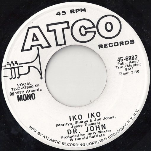 Dr. John - Iko Iko (7", Mono, Promo, SP ) (Near Mint (NM or M-))